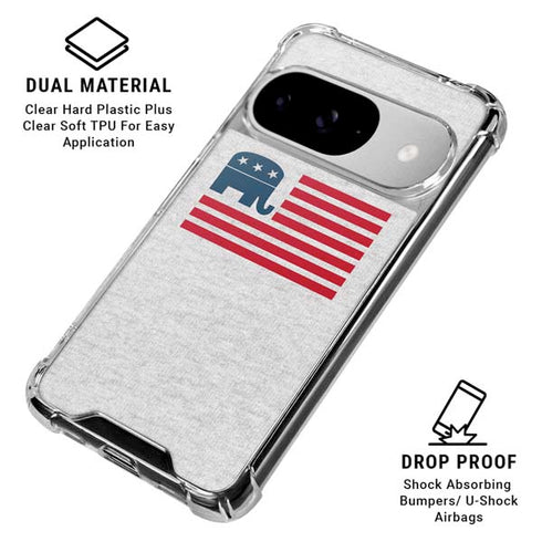 Republican American Flag Google Pixel 10 Clear Case